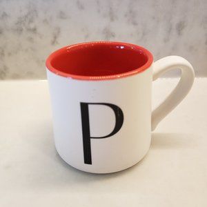 Starbucks letter P alphabet name mini coffee mug, 5oz